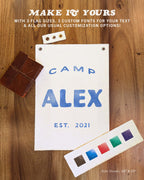 [Your Name] Camp Flag - Portrait