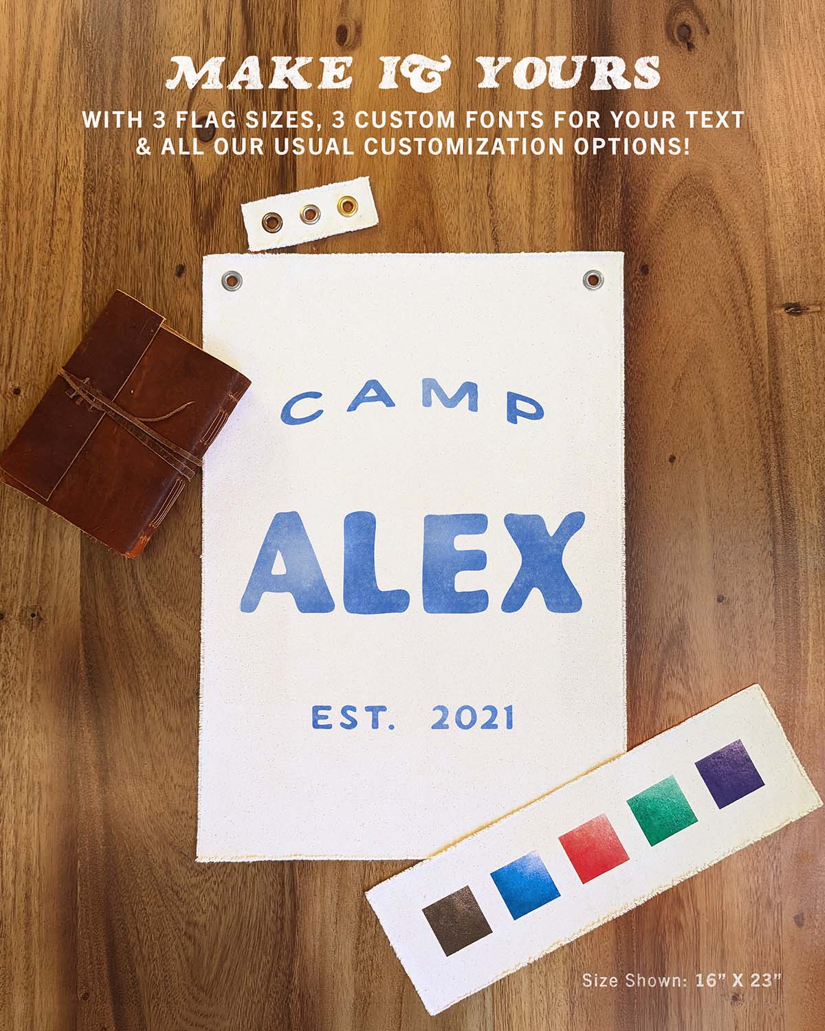 [Your Name] Camp Flag - Portrait