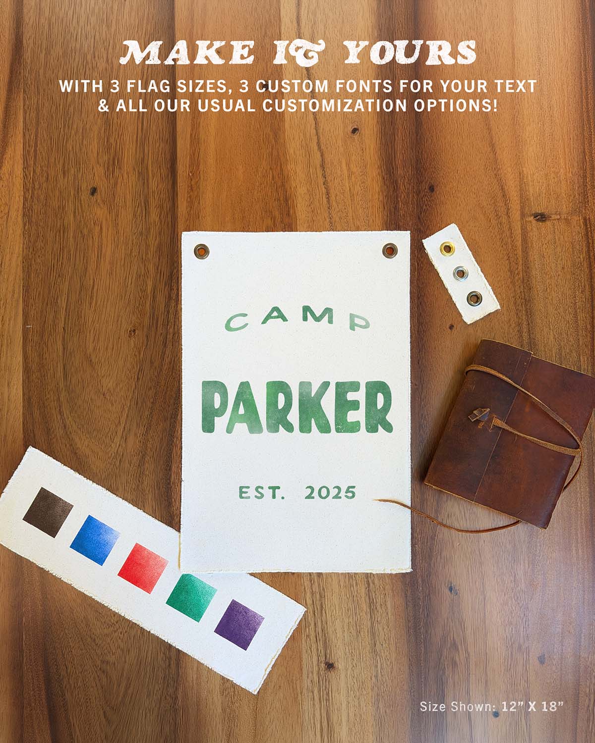 [Your Name] Camp Flag - Portrait